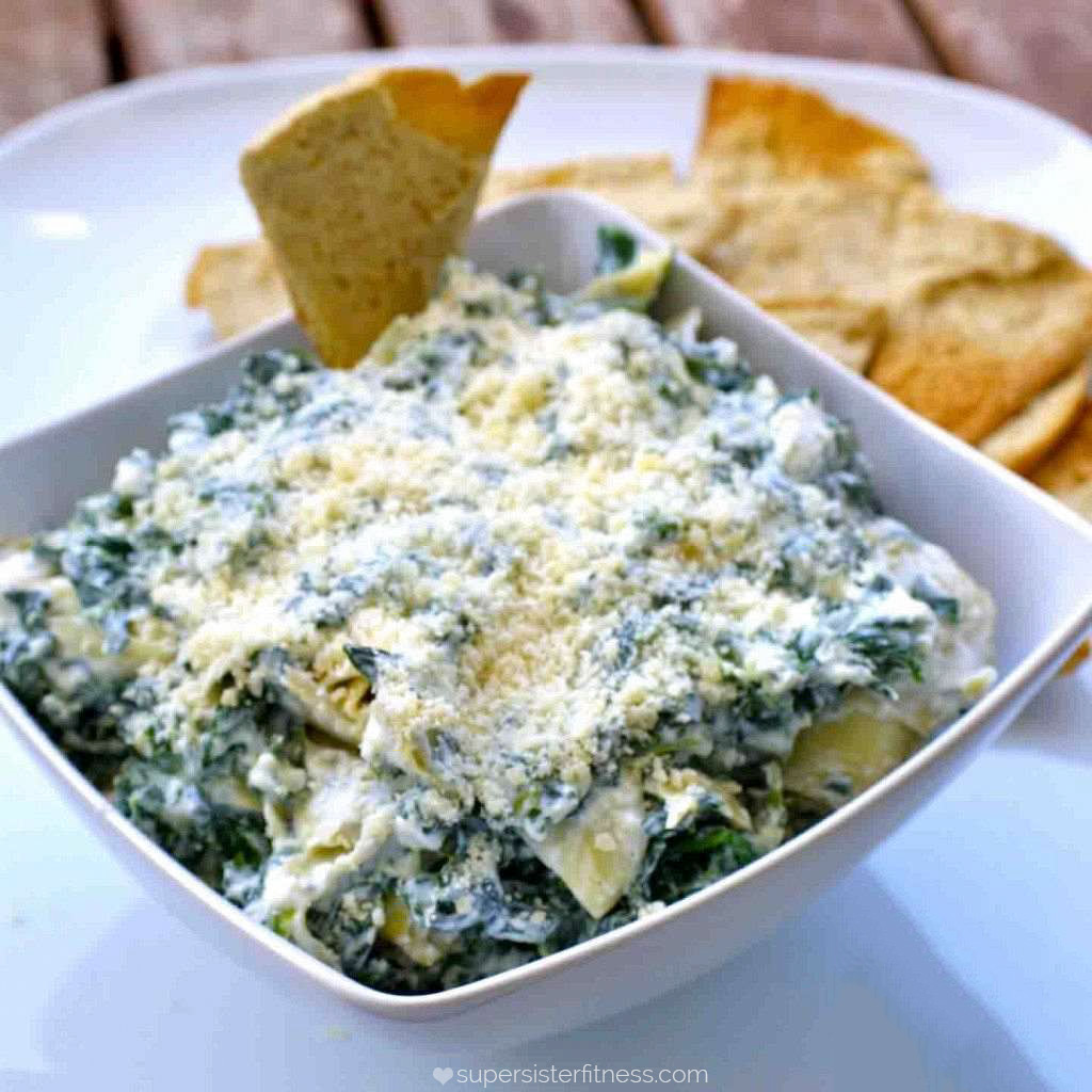 skinny spinach artichoke dip