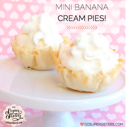 mini banana cream pies