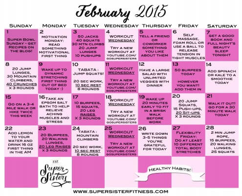 february 2015 challenge calendar