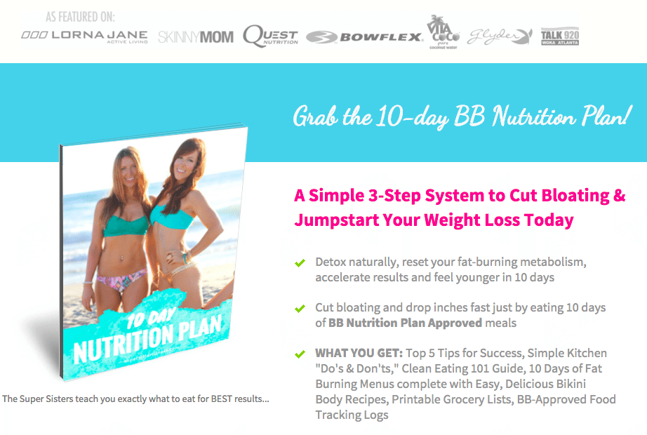 Super Sister Fitness 10 Day Meal Plan