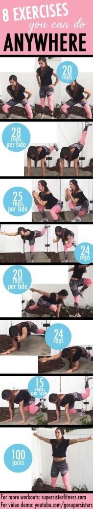 8 simple bodyweight exercises for home workout