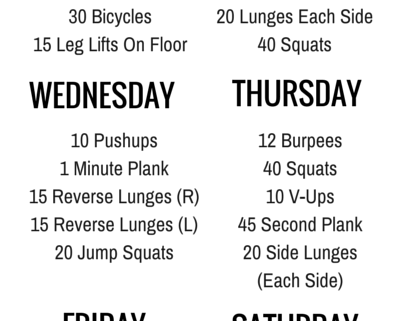 1 week workout plan no equipment new arrivals