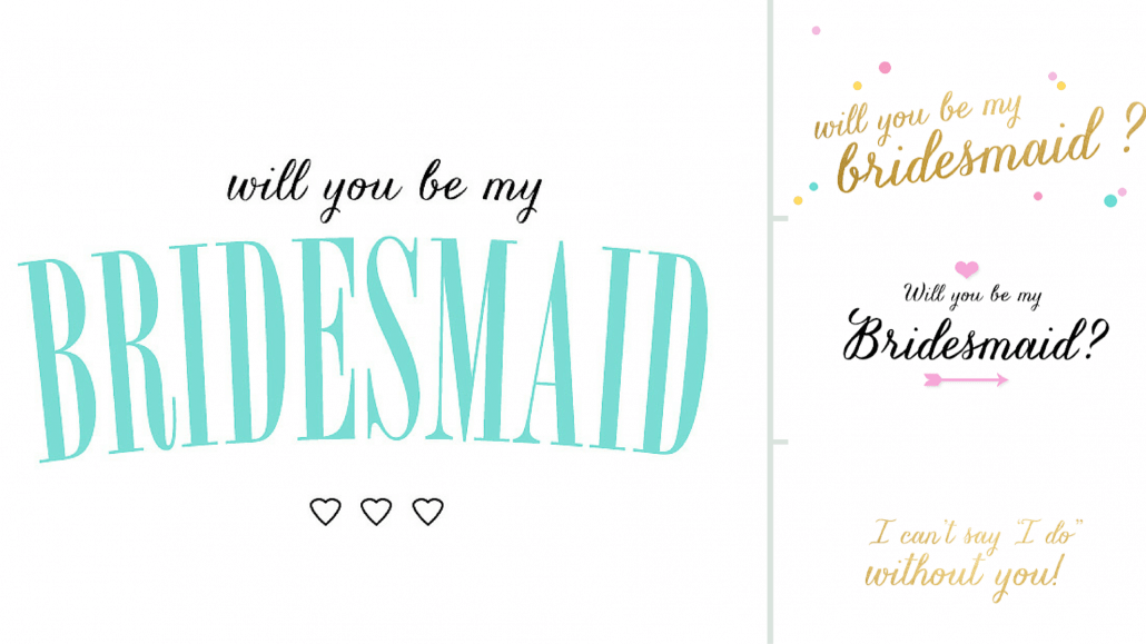 printable Bridesmaid cards