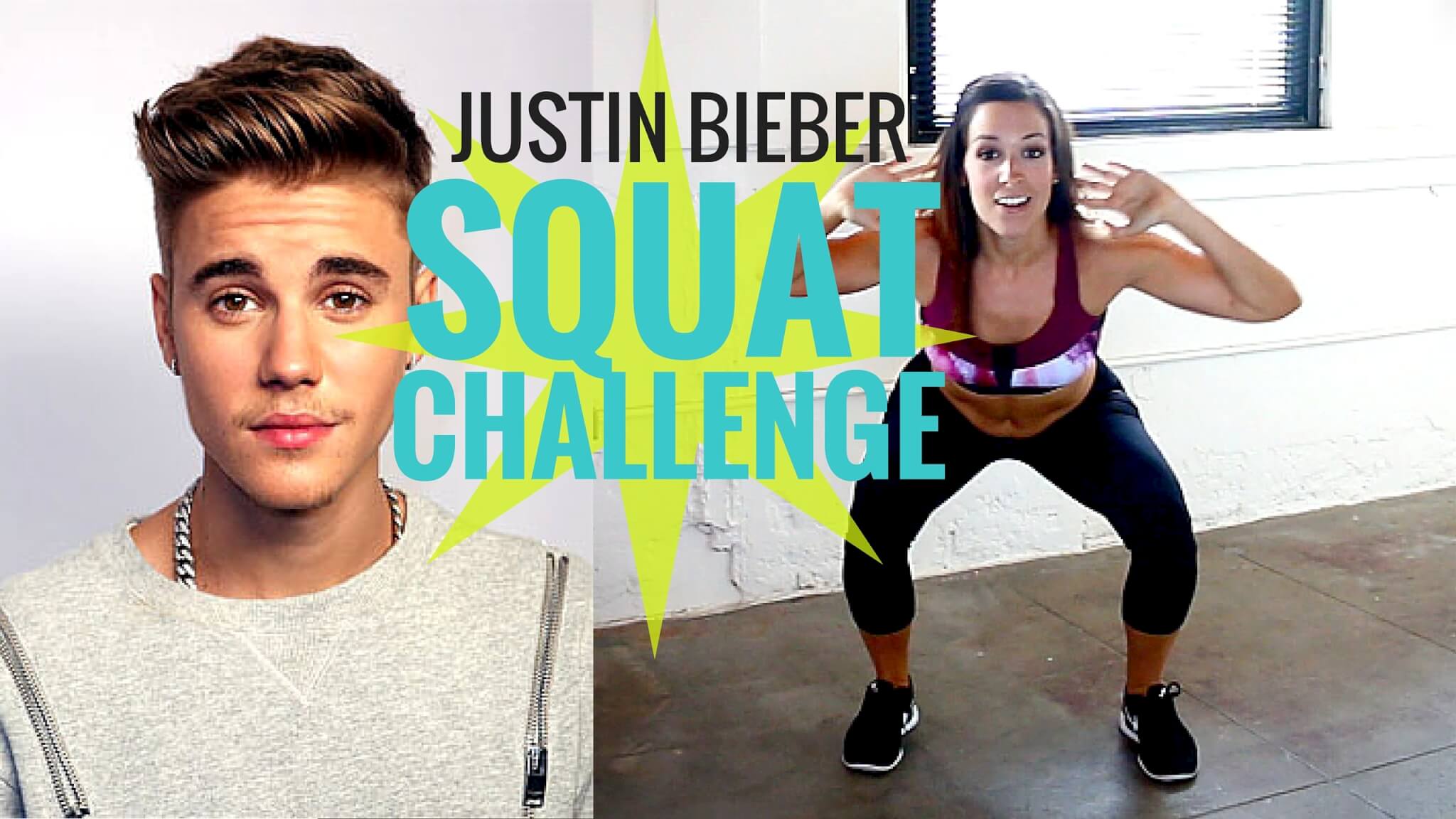 Justin Bieber What Do You Mean SQUAT CHALLENGE! - Super Sister Fitness
