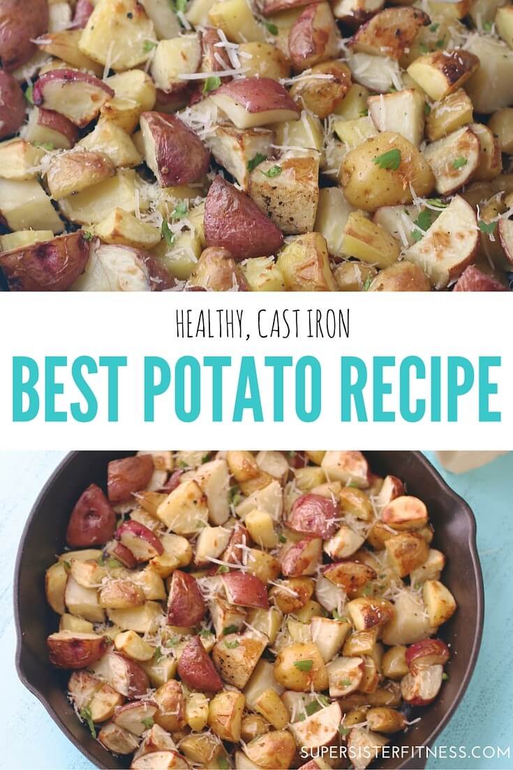 Easy Skillet Potatoes | Cast Iron Cooking | Super Sister Fitness
