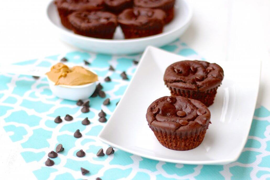 chocolate peanut butter muffins healthy