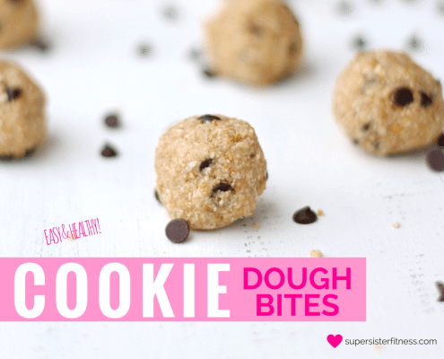 healthy chocolate chip cookie dough bites