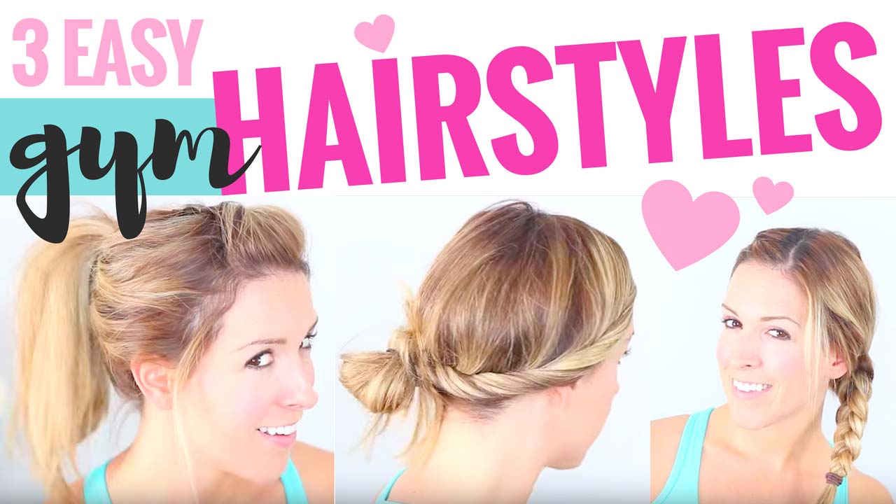 3 Easy Cute Hairstyles for the Gym ♡ Hairstyles 2016! ♡ | Super Sister ...