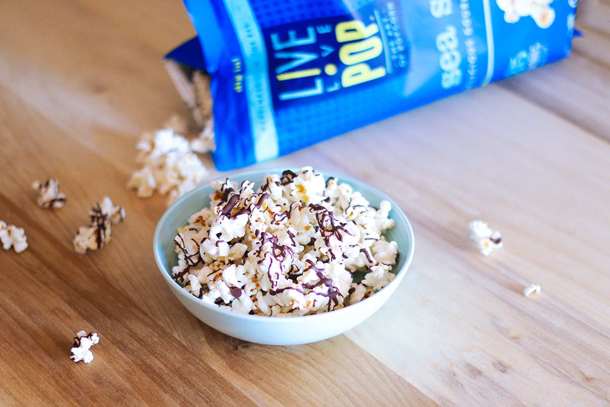 Healthy Dark Chocolate Sea Salt Popcorn Recipe An Easy Dessert Snack